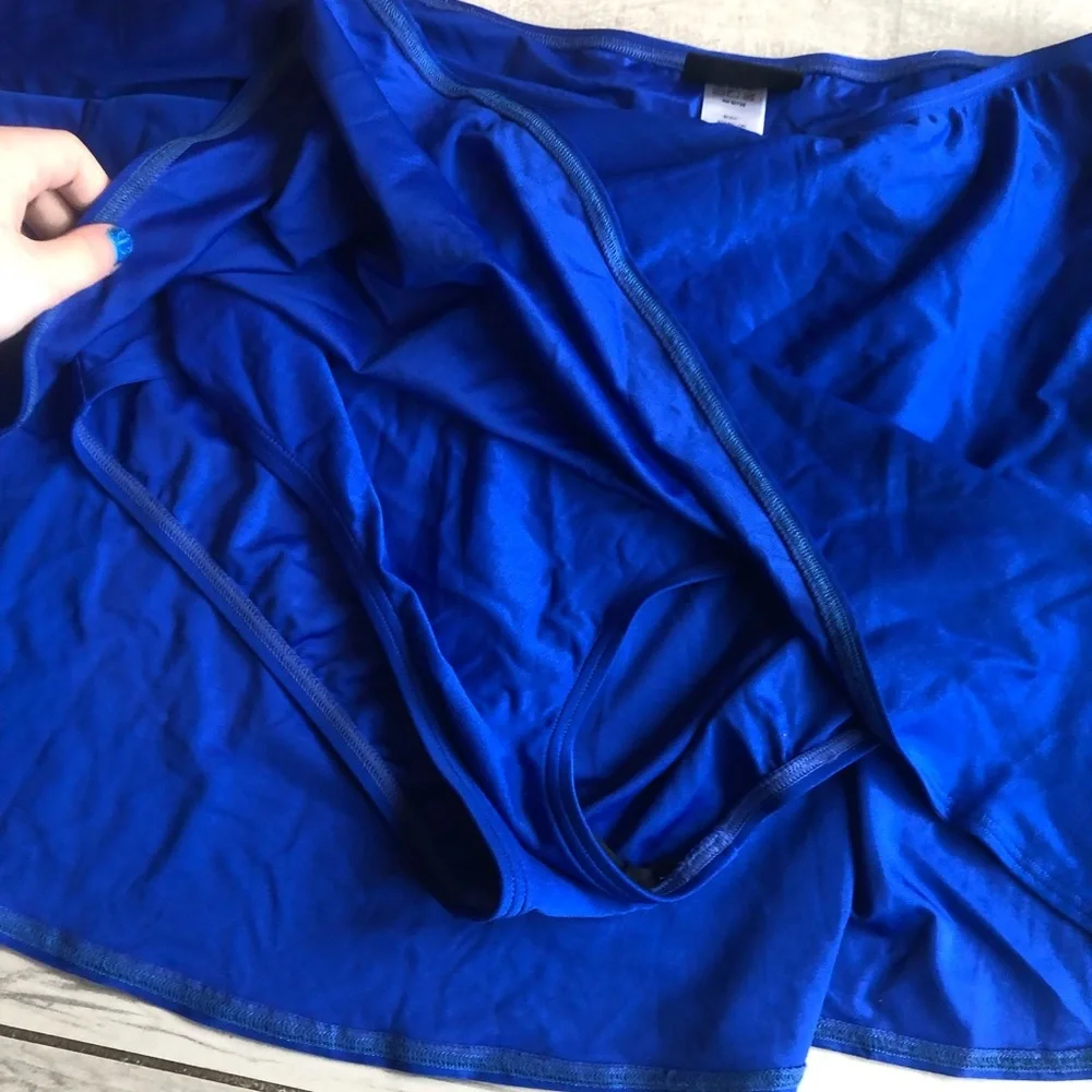 Coco reef blue swim skirt 3x